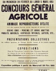 ouvrir dans la visionneuse : 1 vue Affiche pour le concours général agricole à Paris.